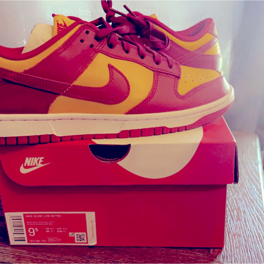 Jordan Shoes Air Nike Dunks Gold and Red